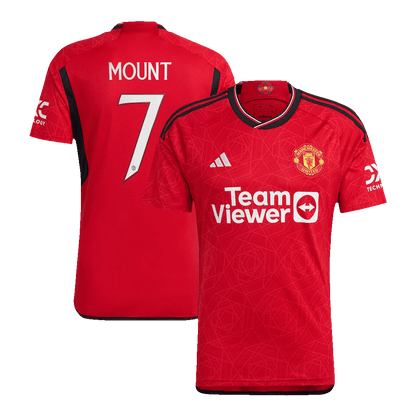 Tricouri Fotbal Manchester United MOUNT #7 Acasă 2023/24 - UCL (mărime mare)
