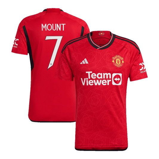 Tricouri Fotbal Manchester United MOUNT #7 Acasă 2023/24 - UCL (mărime mare)