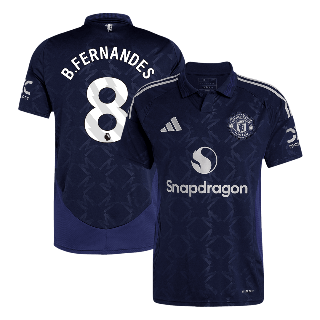 Tricouri Fotbal Manchester United B.FERNANDES #8 Deplasare 2024/25 (mărime mare)
