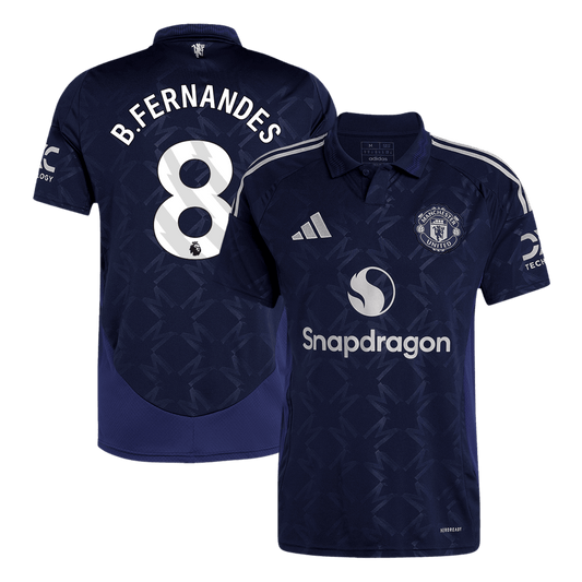 Tricouri Fotbal Manchester United B.FERNANDES #8 Deplasare 2024/25 (mărime mare)