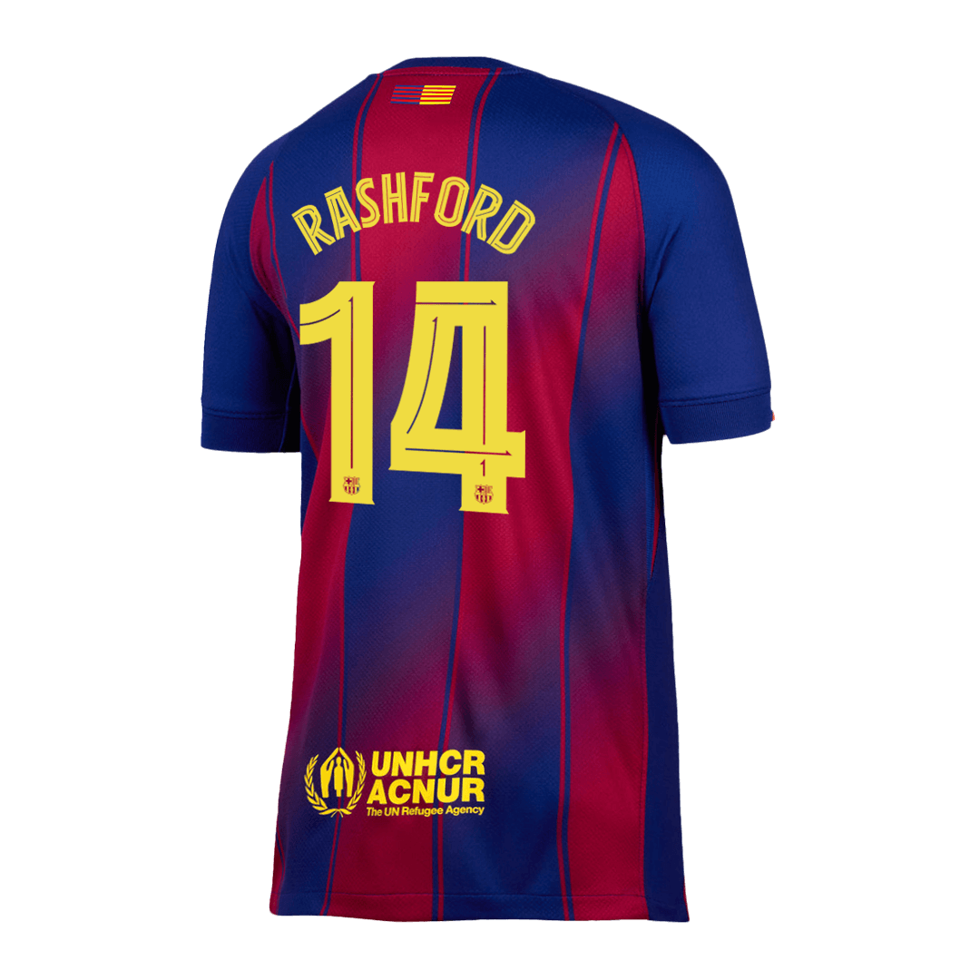 Tricouri Fotbal Barcelona RASHFORD #14 Acasă 2025/26 UCL - Premium (mărime mare)
