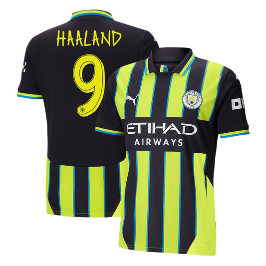 Tricouri Fotbal Manchester City HAALAND #9 Deplasare 2024/25 - UCL (mărime mare)