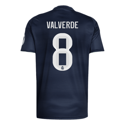 Tricouri Fotbal Real Madrid VALVERDE #8 Deplasare 2025/26 (mărime mare)