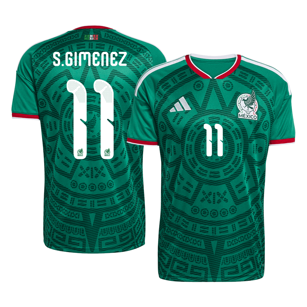 Tricouri Fotbal Mexico S.GIMENEZ #11 Acasă Cupa Mondială 2026