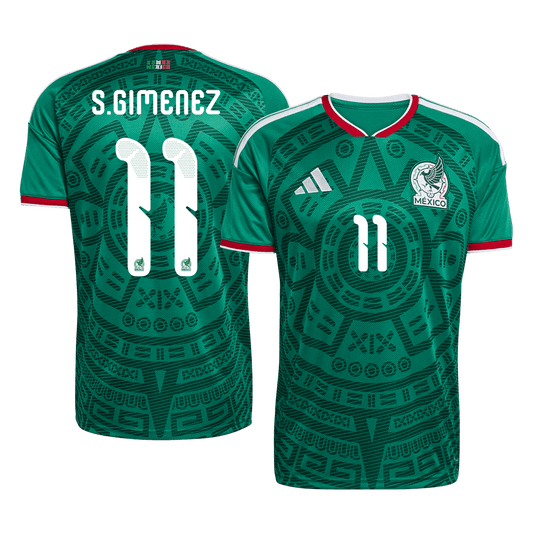 Tricouri Fotbal Mexico S.GIMENEZ #11 Acasă Cupa Mondială 2026
