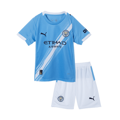 Set Tricouri Fotbal Manchester City Acasă 2025/26 Pentru Copii