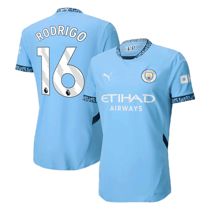 Tricouri Fotbal Manchester City RODRIGO #16 Acasă 2024/25 Authentic