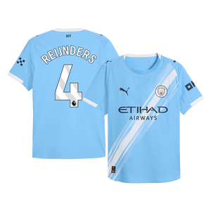 Tricouri Fotbal Manchester City REIJNDERS #4 Acasă 2025/26 Authentic