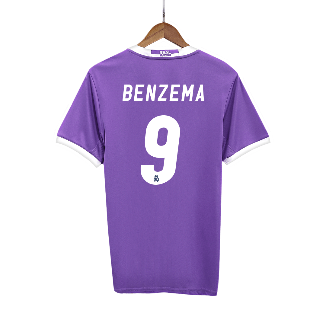 Tricouri Fotbal Vintage Real Madrid BENZEMA #9 Deplasare 2016/17