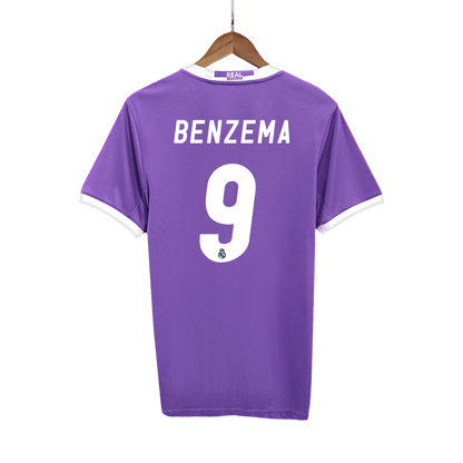 Tricouri Fotbal Vintage Real Madrid BENZEMA #9 Deplasare 2016/17