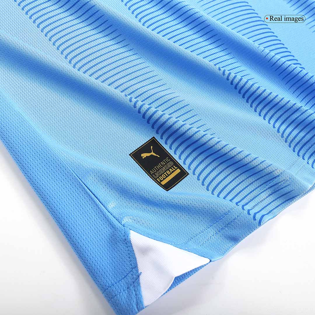 Tricouri Fotbal Manchester City J.ALVAREZ #19 Acasă 2023/24 - Japanese Tour Printing (mărime mare)