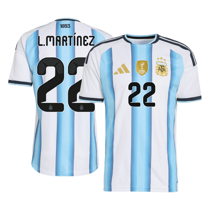 Tricouri Fotbal Argentina L.MARTÍNEZ #22 Acasă Cupa Mondială 2026 Authentic