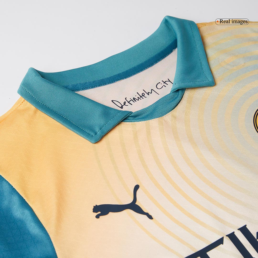 Tricouri Fotbal Manchester City DE BRUYNE #17 Al Patrulea 2024/25 Authentic - Definitely City