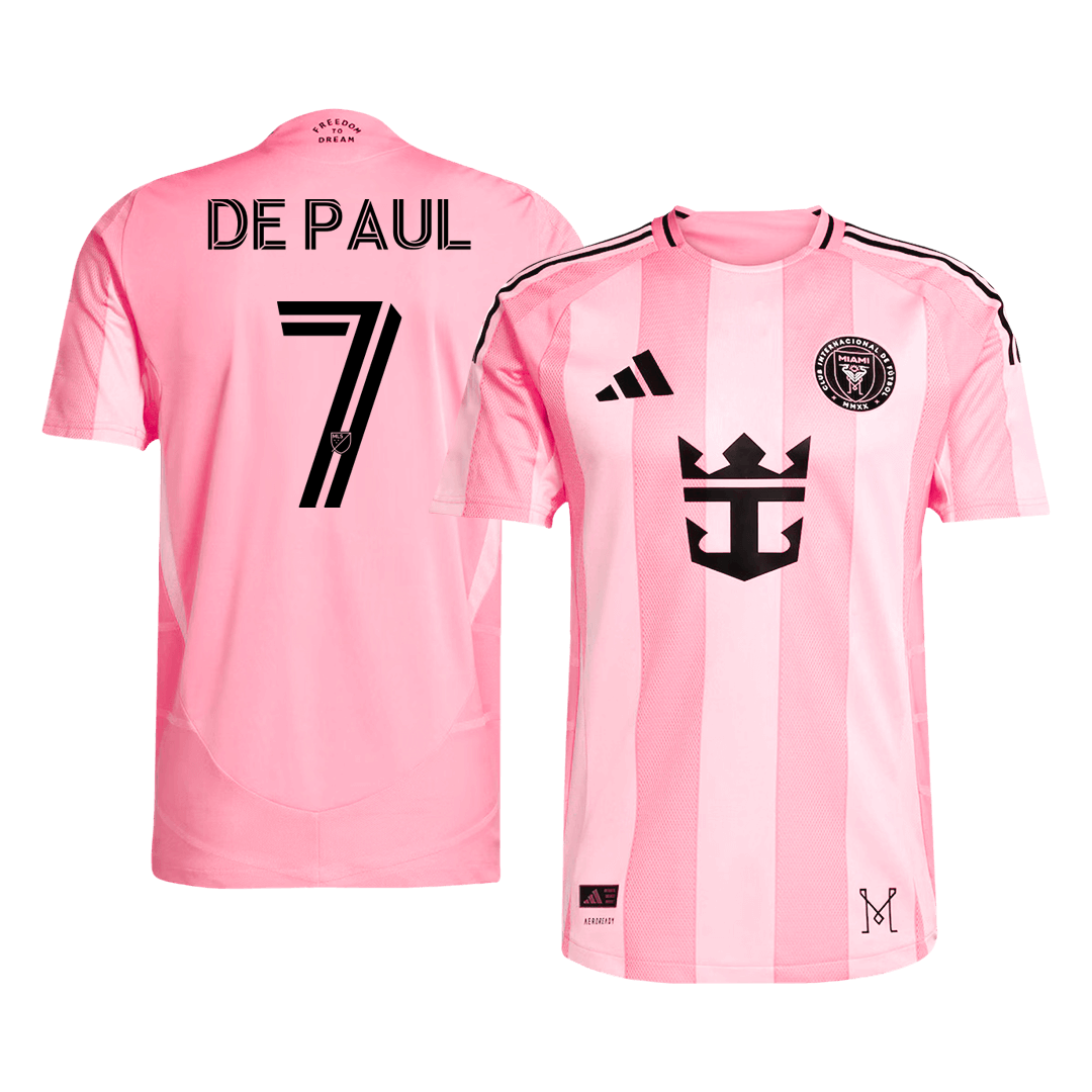Tricouri Fotbal Inter Miami CF DE PAUL #7 Acasă 2025 Authentic