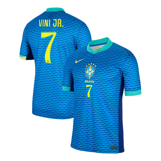 Tricouri Fotbal Brazilia VINI JR. #7 Deplasare 2024 (mărime mare)