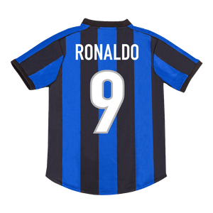 Tricouri Fotbal Vintage Inter Milano RONALDO #9 Acasă 1999/00