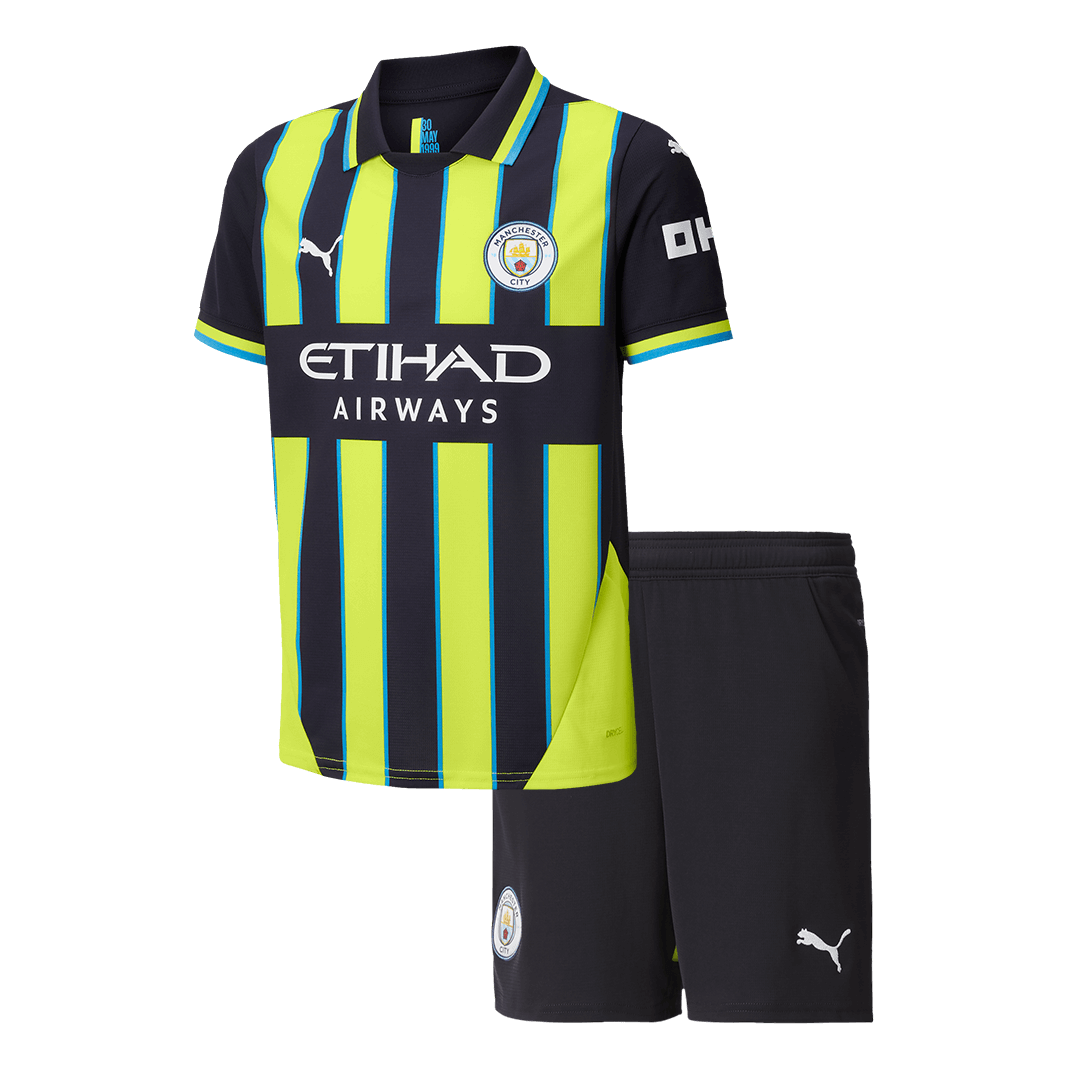 Set Tricouri Fotbal Manchester City Deplasare 2024/25 Pentru Copii