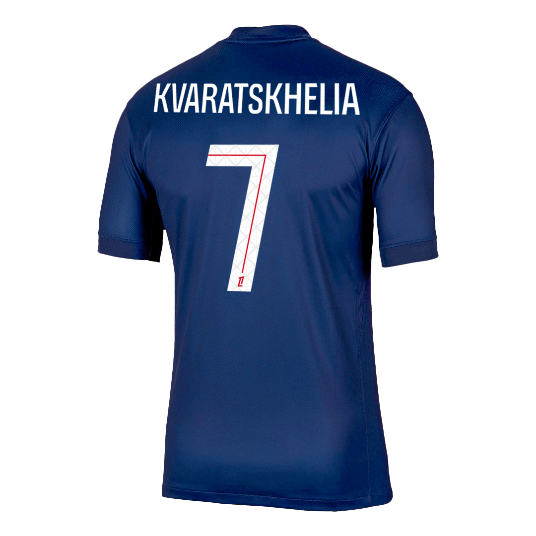 Tricouri Fotbal PSG KVARATSKHELIA #7 Acasă 2025/26 - Premium (mărime mare)