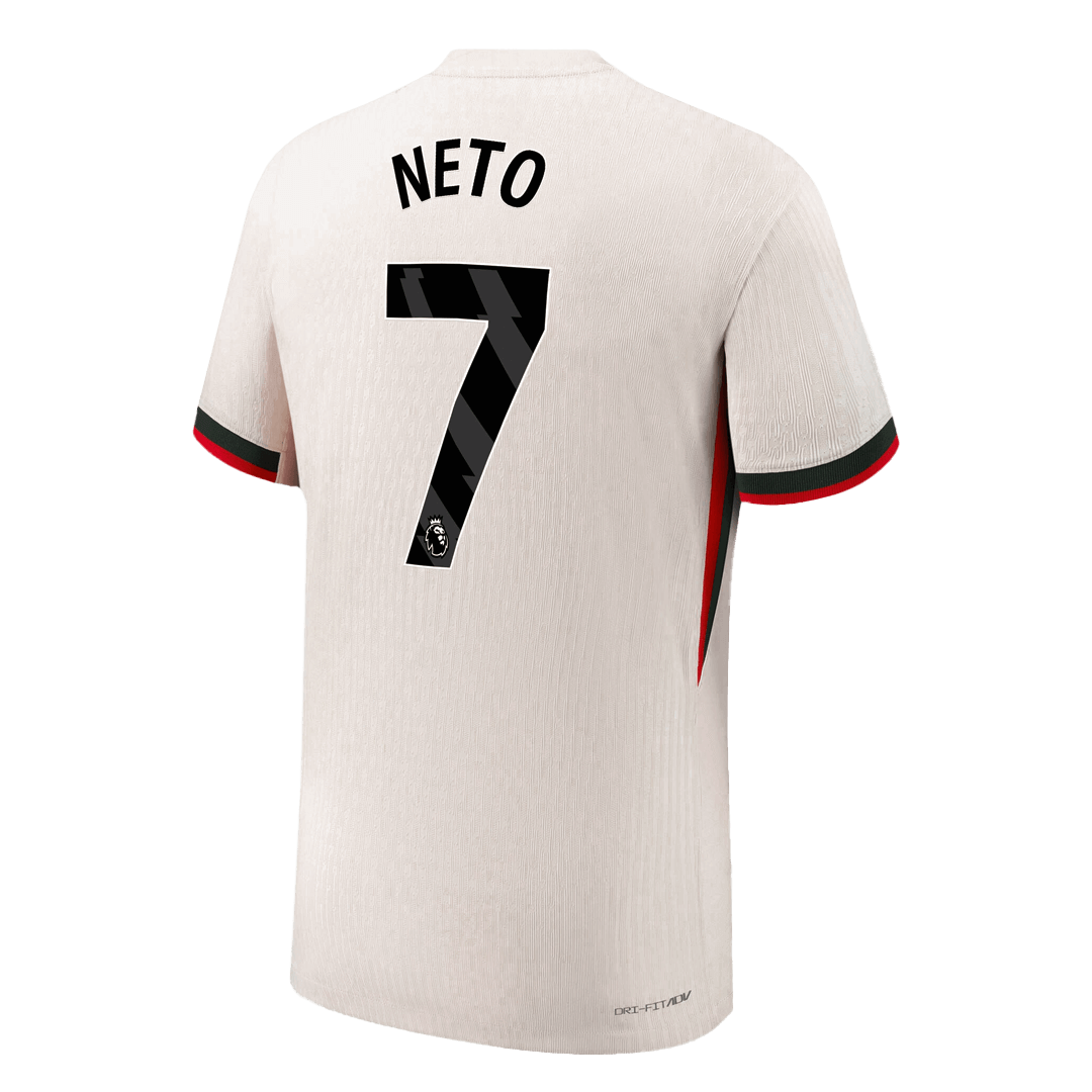 Tricouri Fotbal Chelsea NETO #7 Deplasare 2025/26 Authentic