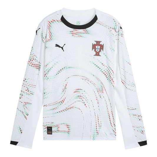 Tricouri Fotbal Portugalia Deplasare 2025 Mânecă Lungă (mărime mare)