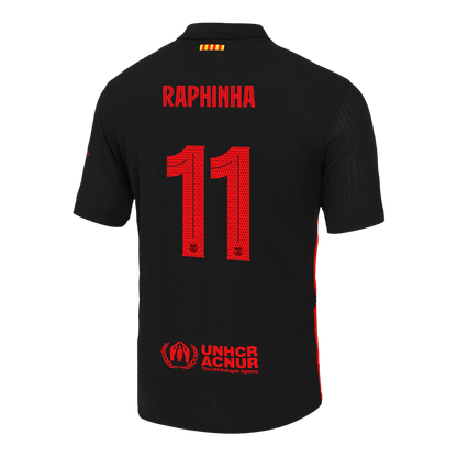 Tricouri Fotbal Barcelona RAPHINHA #11 Deplasare 2024/25 Authentic - UCL