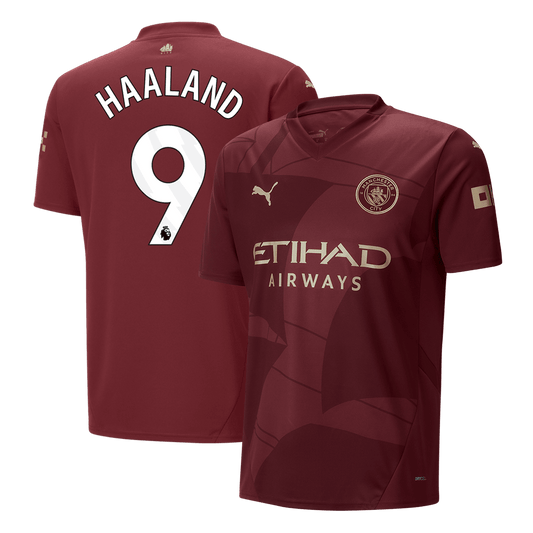 Tricouri Fotbal Manchester City HAALAND #9 Treilea 2024/25 (mărime mare)