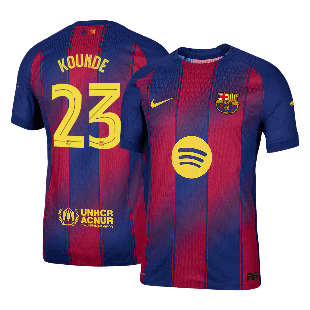 Tricouri Fotbal Barcelona KOUNDE #23 Acasă 2025/26 Authentic - UCL