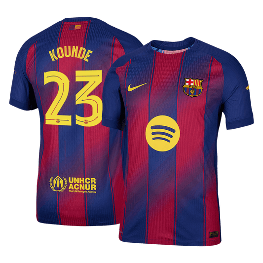 Tricouri Fotbal Barcelona KOUNDE #23 Acasă 2025/26 Authentic - UCL