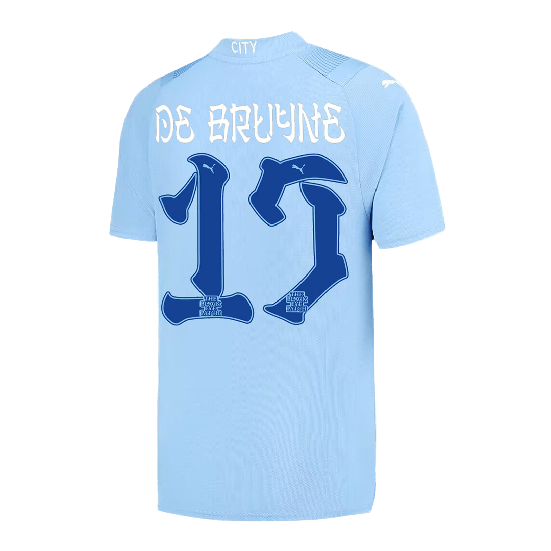 Tricouri Fotbal Manchester City DE BRUYNE #17 Acasă 2023/24 - Japanese Tour Printing (mărime mare)