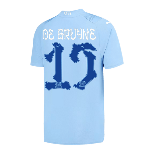 Tricouri Fotbal Manchester City DE BRUYNE #17 Acasă 2023/24 - Japanese Tour Printing (mărime mare)