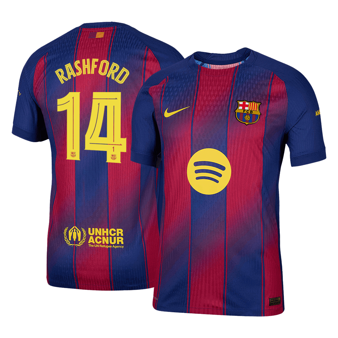 Tricouri Fotbal Barcelona RASHFORD #14 Acasă 2025/26 Authentic - UCL