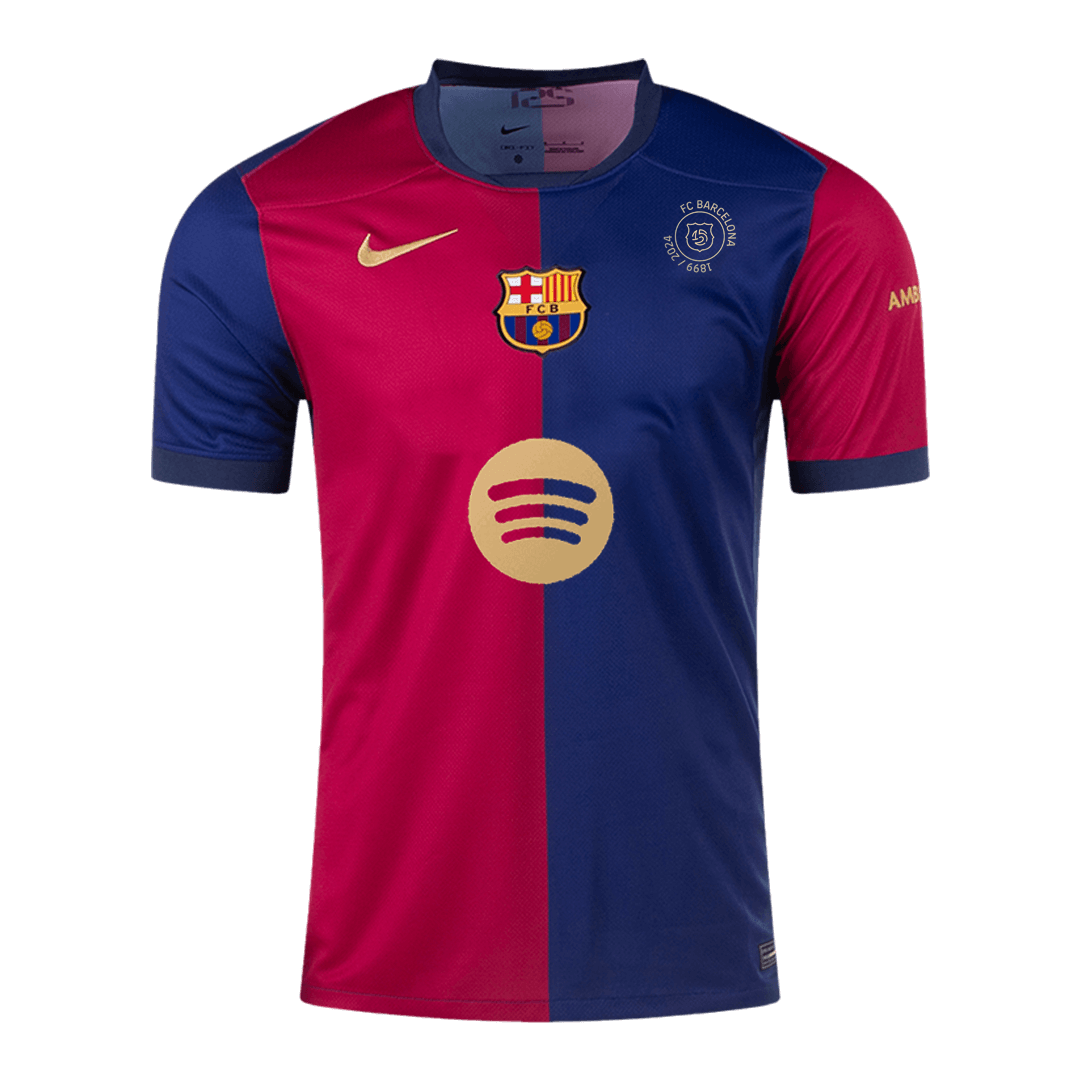 Tricouri Fotbal Barcelona Acasă 2024/25 - 125th Anniversary (Spotify Logo Without Text) (mărime mare)