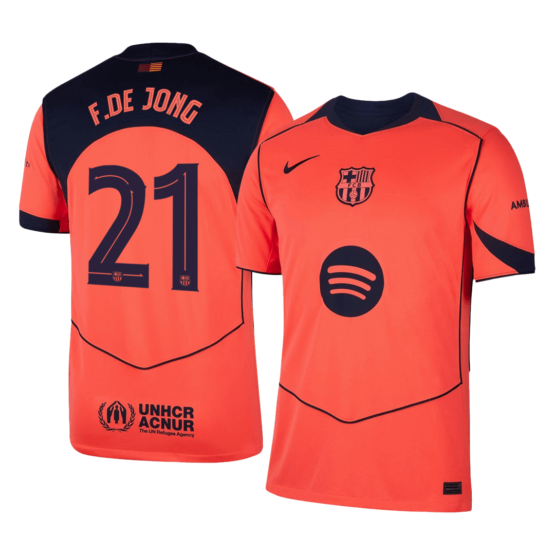 Tricouri Fotbal Barcelona F.DE JONG #21 Treilea 2025/26 - UCL