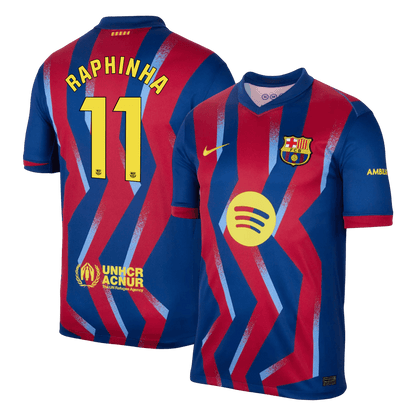Tricouri Fotbal Barcelona RAPHINHA #11 Al Patrulea 2025/26