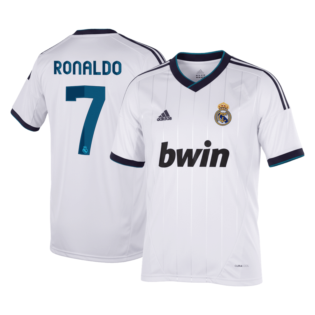 Tricouri Fotbal Vintage Real Madrid RONALDO #7 Acasă 2012/13