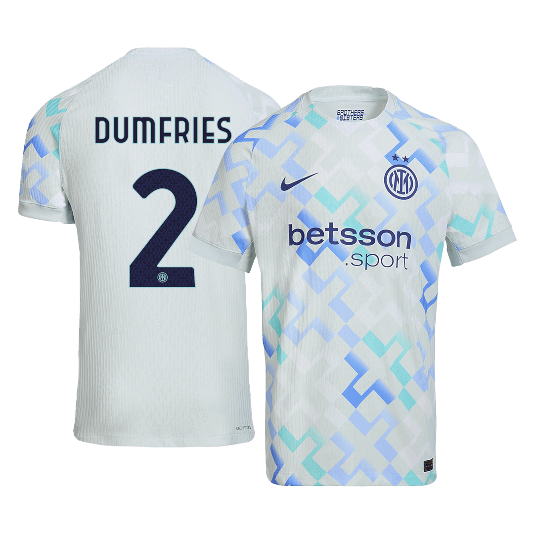Tricouri Fotbal Inter Milano DUMFRIES #2 Deplasare 2025/26 Authentic