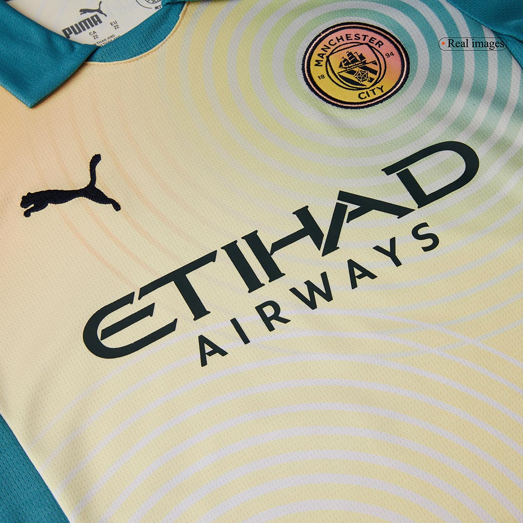 Set Tricouri Fotbal Manchester City Al Patrulea 2024/25 Pentru Copii - Definitely City