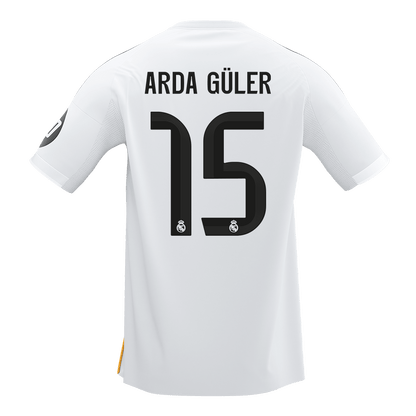 Tricouri Fotbal Real Madrid ARDA GÜLER #15 Acasă 2025/26 - Premium