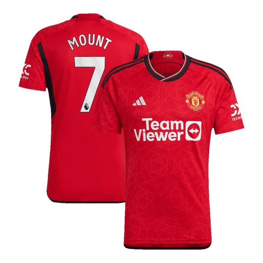 Tricouri Fotbal Manchester United MOUNT #7 Acasă 2023/24 (mărime mare)