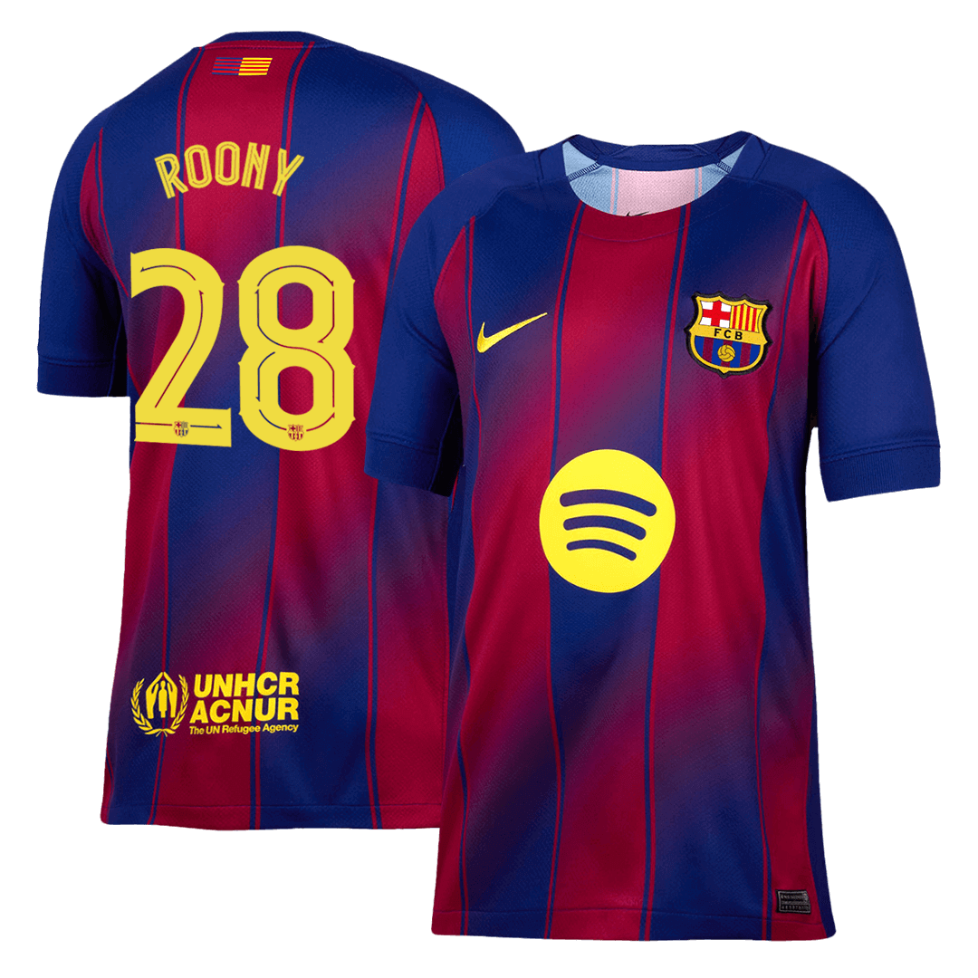 Tricouri Fotbal Barcelona ROONY 28 Acasă 2025/26 UCL - Premium - TricouriFotbaliști Shop