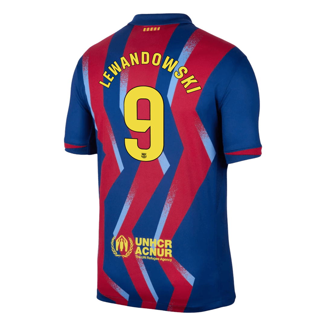 Tricouri Fotbal Barcelona LEWANDOWSKI #9 Al Patrulea 2025/26