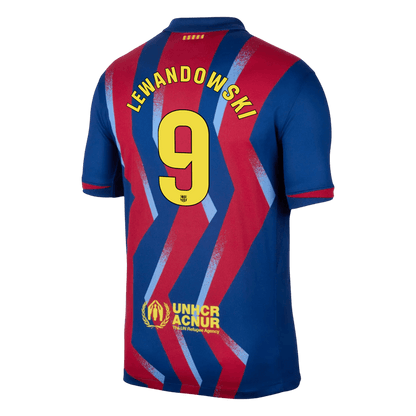 Tricouri Fotbal Barcelona LEWANDOWSKI #9 Al Patrulea 2025/26