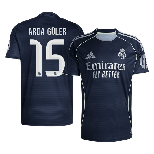 Tricouri Fotbal Real Madrid ARDA GÜLER #15 Deplasare 2025/26 - Premium