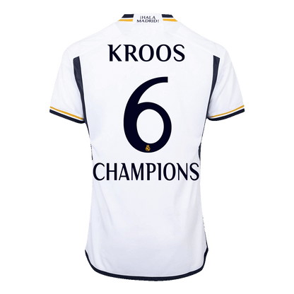 Tricouri Fotbal Real Madrid KROOS #6 Acasă 2023/24 Authentic - CHAMPIONS