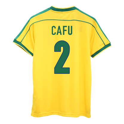 Tricouri Fotbal Vintage Brazilia CAFU #2 Acasă 1998