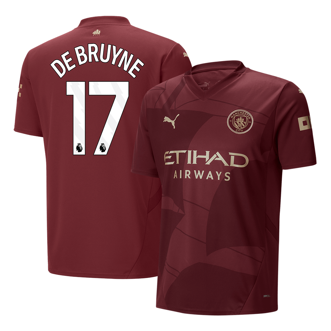 Tricouri Fotbal Manchester City DE BRUYNE #17 Treilea 2024/25 (mărime mare)