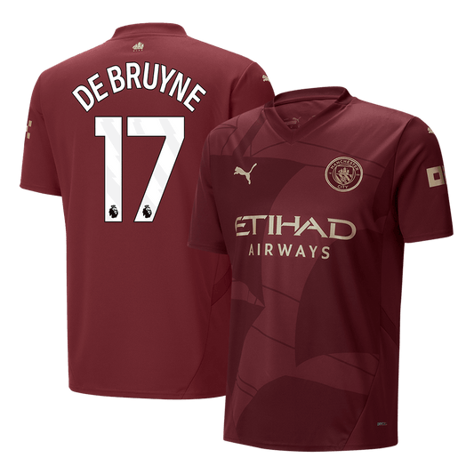 Tricouri Fotbal Manchester City DE BRUYNE #17 Treilea 2024/25 (mărime mare)