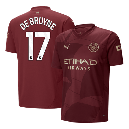 Tricouri Fotbal Manchester City DE BRUYNE #17 Treilea 2024/25