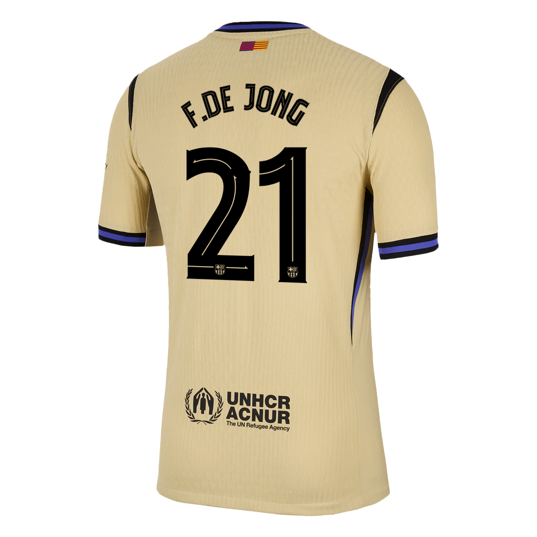 Tricouri Fotbal Barcelona F.DE JONG #21 Deplasare 2025/26 Authentic - UCL
