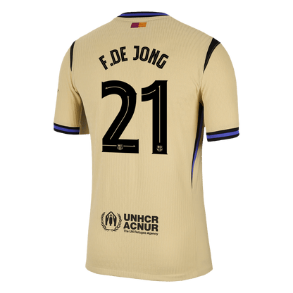 Tricouri Fotbal Barcelona F.DE JONG #21 Deplasare 2025/26 Authentic - UCL